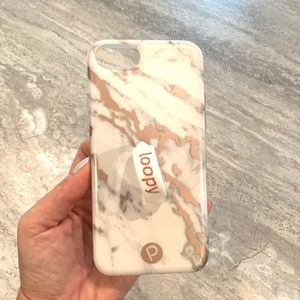 Loopy Rose Gold Marble iPhone 6/7/8 case